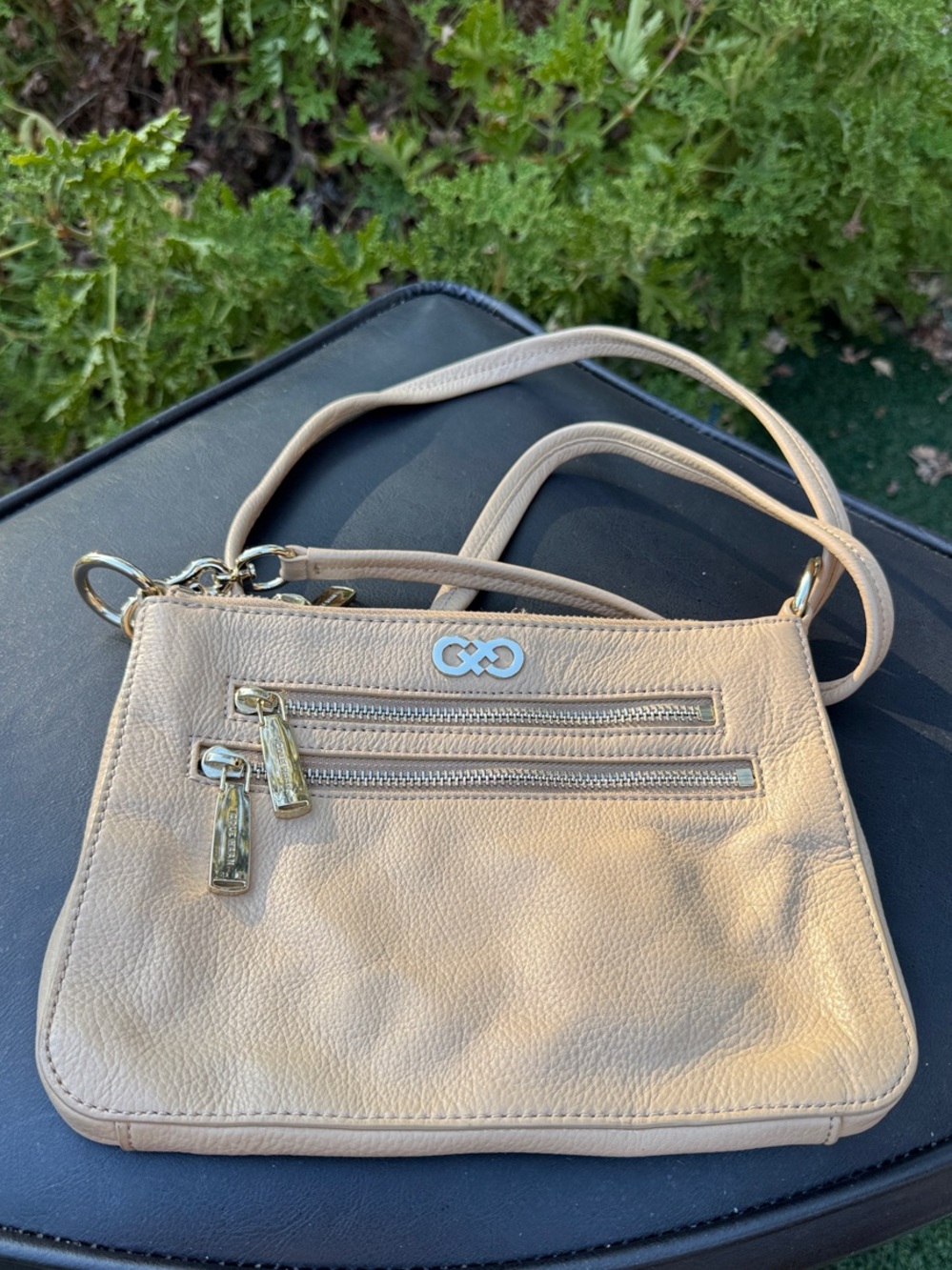 Cole Haan Pebble Leather Triple-Zip Crossbody Bag